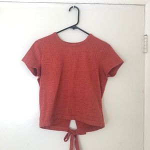 Madewell back tie top